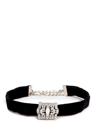 首图 - 点击放大 - KENNETH JAY LANE - 仿水晶装饰天鹅绒项链