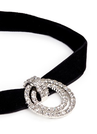 细节 - 点击放大 - KENNETH JAY LANE - 双圈装饰天鹅绒项链