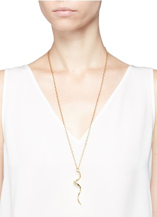 模特示范图 - 点击放大 - KENNETH JAY LANE - 螺旋吊坠项链