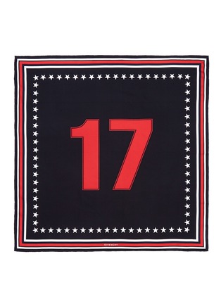 首图 - 点击放大 - GIVENCHY - “17”数字印花真丝围巾