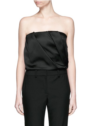 细节 - 点击放大 - THE ROW - AMILLI露肩短款真丝上衣