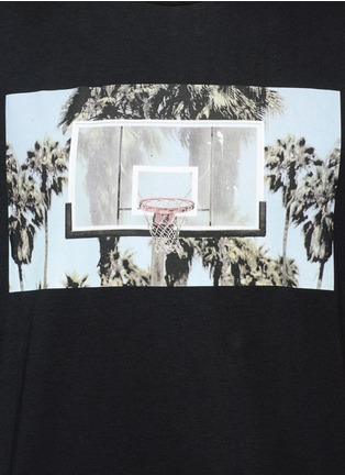 细节 - 点击放大 - Palm Angels - Buzer Beater篮球框图案纯棉T恤