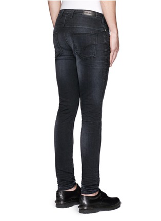 背面 - 点击放大 - NEIL BARRETT - 褶皱装饰弹力修身牛仔裤