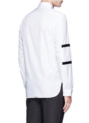 背面 - 点击放大 - NEIL BARRETT - 拼色条纹纯棉衬衫