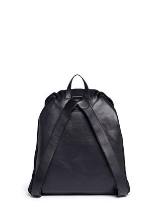 背面 - 点击放大 - BALENCIAGA - Traveller小号帆布拼接真皮双肩背包