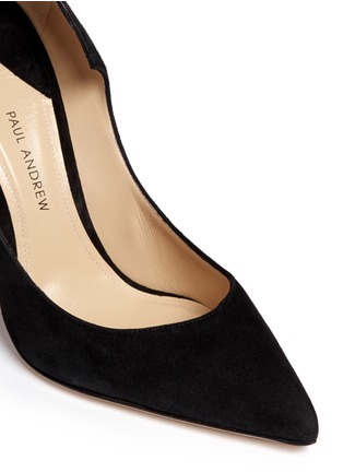 细节 - 点击放大 - PAUL ANDREW - 弧形镂空麂皮高跟鞋