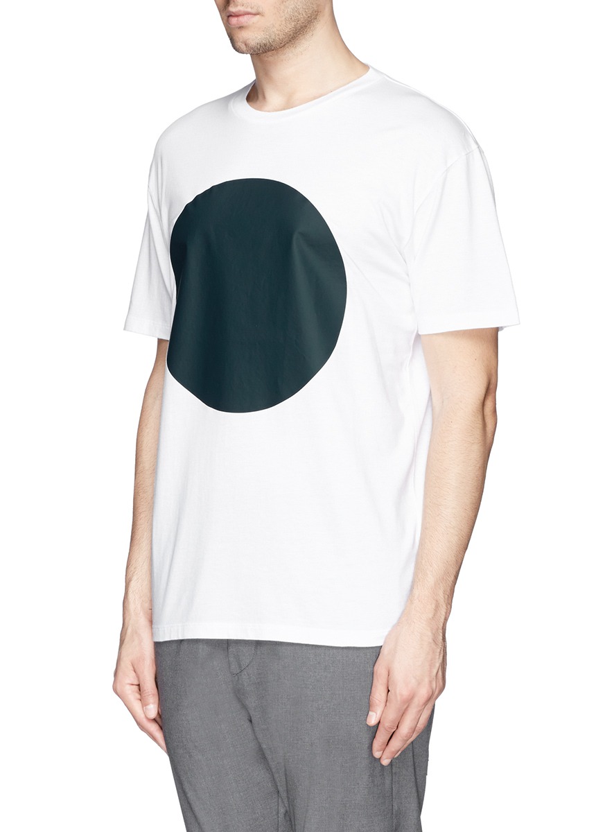 mauro grifoni - 圆形胶印t恤 | 白色 短袖 t恤 | 男装 | lane crawfo