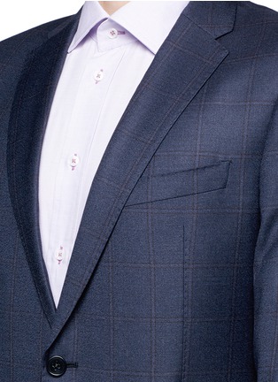 细节 - 点击放大 - ARMANI COLLEZIONI - M LINE格纹羊毛西服套装