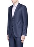 正面 -点击放大 - ARMANI COLLEZIONI - M LINE格纹羊毛西服套装