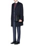 模特儿示范图 - 点击放大 - ARMANI COLLEZIONI - M LINE格纹羊毛西服套装