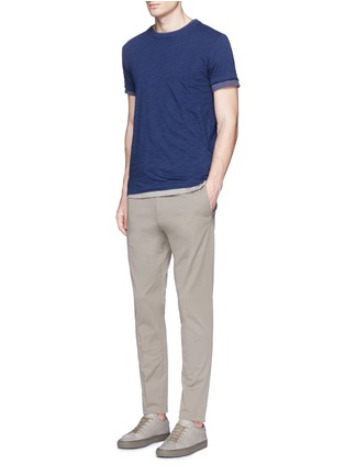 模特儿示范图 - 点击放大 - THEORY - KOREE水洗纯棉短袖T恤