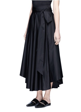 正面 - 点击放大 - TIBI - 扭结装饰褶裥开衩半身裙