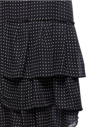 细节 - 点击放大 - TIBI - ESTRELLA星形印花层次荷叶边连衣裙