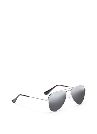 模特示范图 - 点击放大 - RAY-BAN - 'Aviator Junior' metal sunglasses