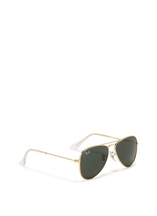 模特示范图 - 点击放大 - RAY-BAN - 'Aviator Junior' metal frame sunglasses