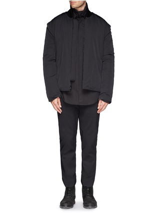 模特儿示范图 - 点击放大 - 3.1 PHILLIP LIM - 混棉纯色衬衫