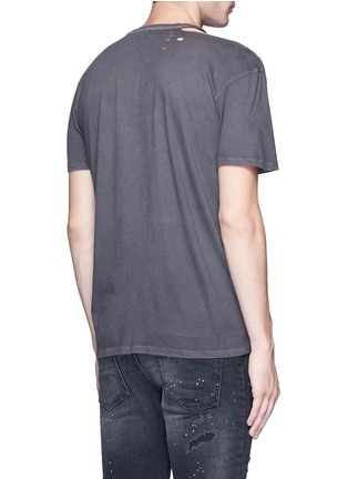 背面 - 点击放大 - R13 - 英文字印花棉混羊绒T恤