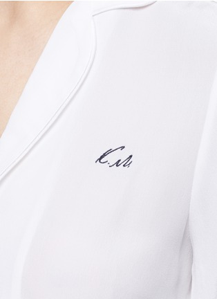 细节 - 点击放大 - EQUIPMENT - LAKE签名印花真丝上衣