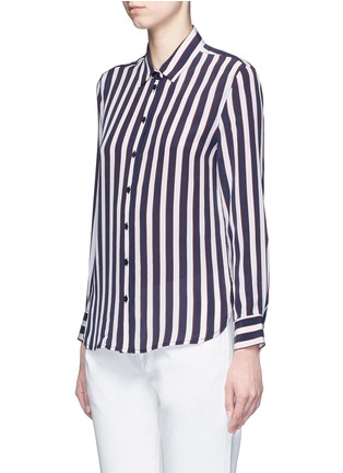 正面 -点击放大 - EQUIPMENT - Leema拼色条纹真丝衬衫