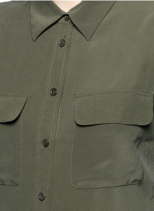 细节 - 点击放大 - EQUIPMENT - Slim Signature单色真丝衬衫