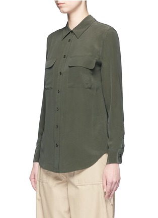 正面 -点击放大 - EQUIPMENT - Slim Signature单色真丝衬衫