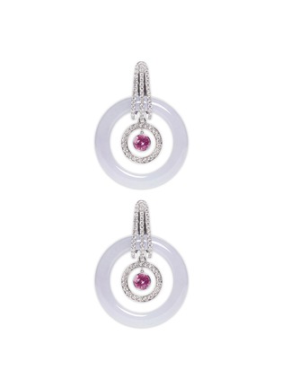 细节 - 点击放大 - SAMUEL KUNG - Convertible jade diamond pink sapphire earring pendant