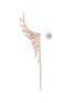 CRISTINAORTIZ - Diamond 9k gold mismatched feather earrings