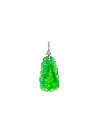 首图 - 点击放大 - SAMUEL KUNG - Diamond jade 18k white gold pendant
