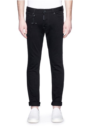 细节 - 点击放大 - DSQUARED2 - Cool Guy低腰链条装饰牛仔裤