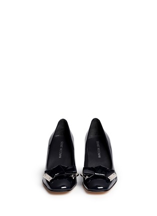 正面 - 点击放大 - STUART WEITZMAN - 蝴蝶结方头漆皮中跟鞋