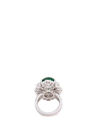 细节 - 点击放大 - SAMUEL KUNG - Diamond jade 18k gold earrings and ring set