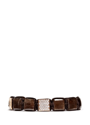 首图 - 点击放大 - SHAMBALLA JEWELS - 'Lock' diamond pavé 18k rose gold bracelet