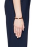 模特儿示范图 - 点击放大 - SHAMBALLA JEWELS - 'Shamballa' diamond 18k rose gold bracelet
