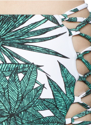 细节 - 点击放大 - MARA HOFFMAN - 'Harvest' reversible lace up high waist bikini bottoms