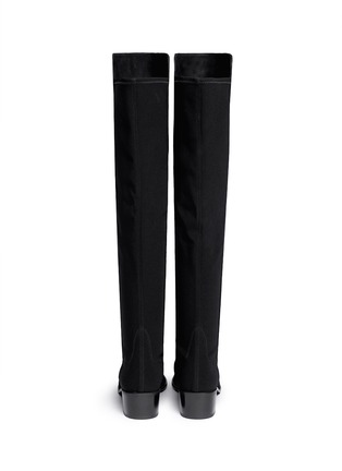 背面 - 点击放大 - STUART WEITZMAN - RESERVE弹力拼贴绒面皮过膝长靴