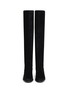 模特儿示范图 - 点击放大 - STUART WEITZMAN - RESERVE弹力拼贴绒面皮过膝长靴