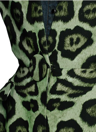 细节 - 点击放大 - GIVENCHY - 豹纹图案装饰裙摆长大衣