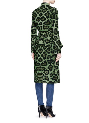 背面 - 点击放大 - GIVENCHY - 豹纹图案装饰裙摆长大衣