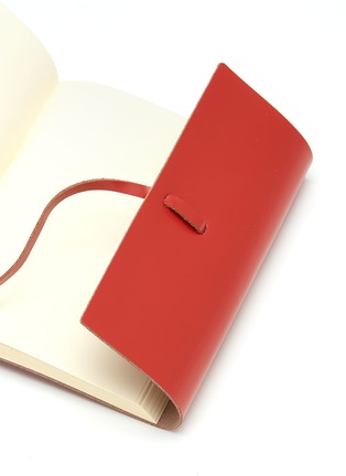 细节 - 点击放大 - PINETTI - Siviglia Romano小牛皮笔记本－橙红色