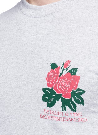 细节 - 点击放大 - BEDWIN & THE HEARTBREAKERS - Ralph玫瑰图案纯棉T恤