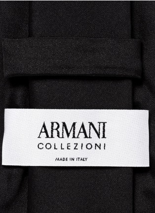 细节 - 点击放大 - ARMANI COLLEZIONI - 别针刺绣真丝领带