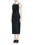 正面 - 点击放大 - ELLERY - 'Huston' crisscross satin pinafore dress