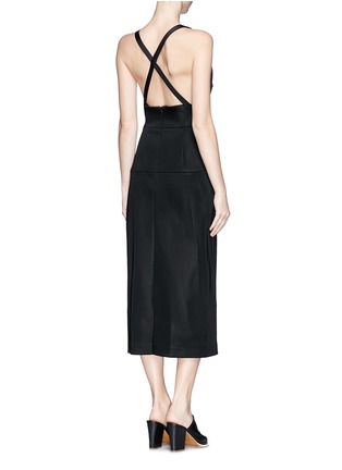 模特示范图 - 点击放大 - ELLERY - 'Huston' crisscross satin pinafore dress