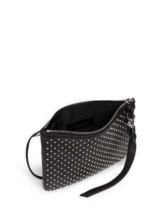 细节 - 点击放大 - ALEXANDER MCQUEEN - 铆钉真皮斜挎包