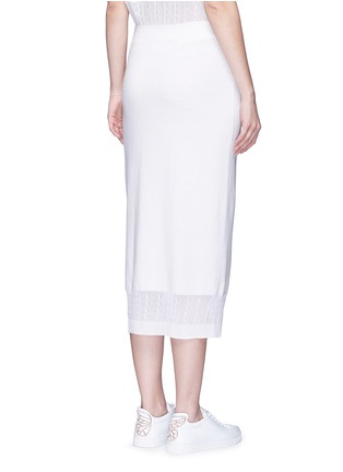 背面 - 点击放大 - VICTORIA BECKHAM - 拼接设计单色混羊绒半身裙
