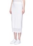 正面 - 点击放大 - VICTORIA BECKHAM - 拼接设计单色混羊绒半身裙
