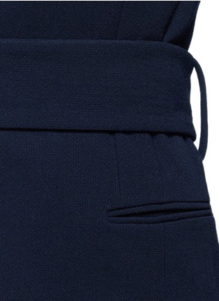 细节 - 点击放大 - VICTORIA BECKHAM - 钩花装饰初剪羊毛束腰大衣