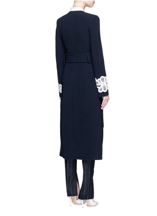 背面 - 点击放大 - VICTORIA BECKHAM - 钩花装饰初剪羊毛束腰大衣