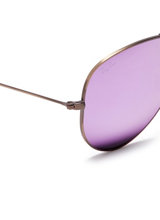 细节 - 点击放大 - RAY-BAN - 'Aviator Flash Lenses' metal sunglasses