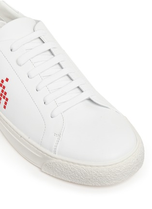 细节 - 点击放大 - ANYA HINDMARCH - 外星主题真皮系带网球鞋